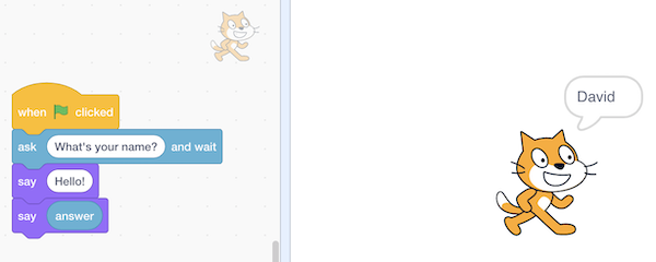 screenshot of question and answer