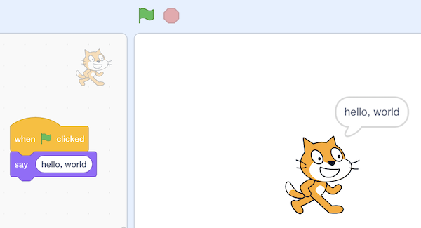 screenshot of hello, world